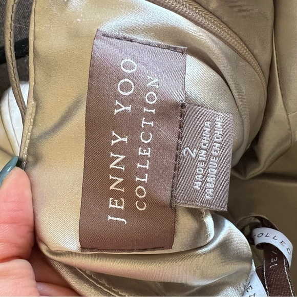 BHLDN exclusive Jenny Yoo Silver Satin Gown - Picture 12 of 15